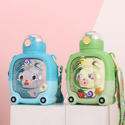 Colorful Cute Teddy Bear Look Children's Water Bottle 1lt